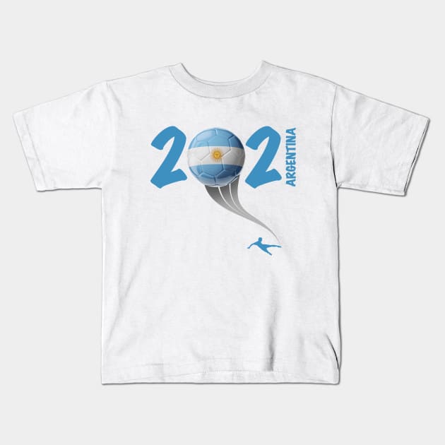 Argentina Copa America Soccer 2021 Kids T-Shirt by DesignOfNations